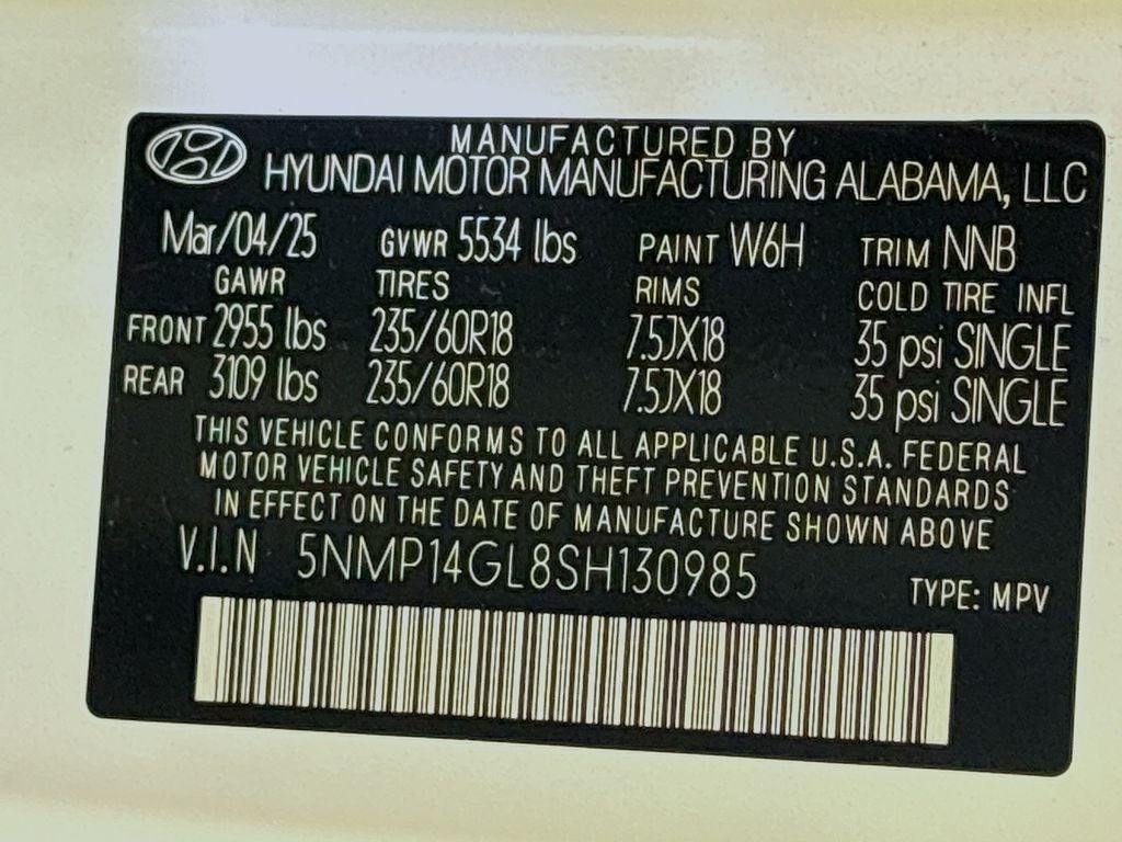 2025 Hyundai Santa Fe SE