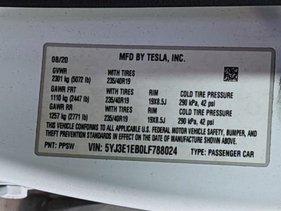 2020 Tesla Model 3 Long Range