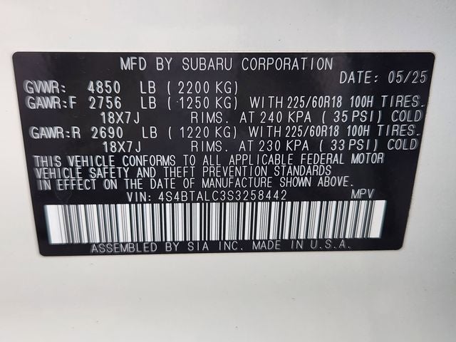 2025 Subaru Outback Onyx Edition