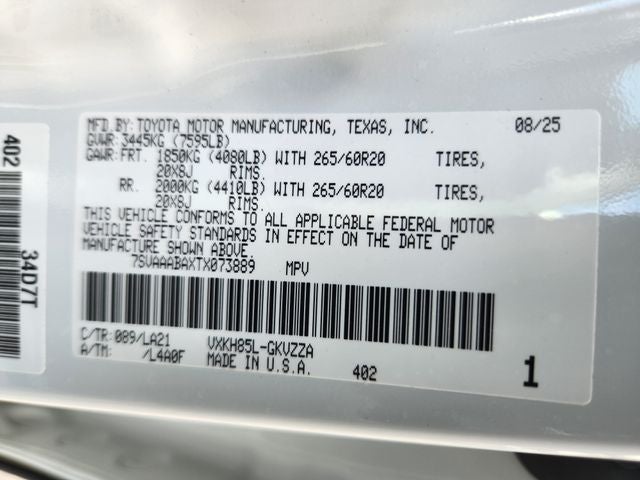 2026 Toyota Sequoia Platinum