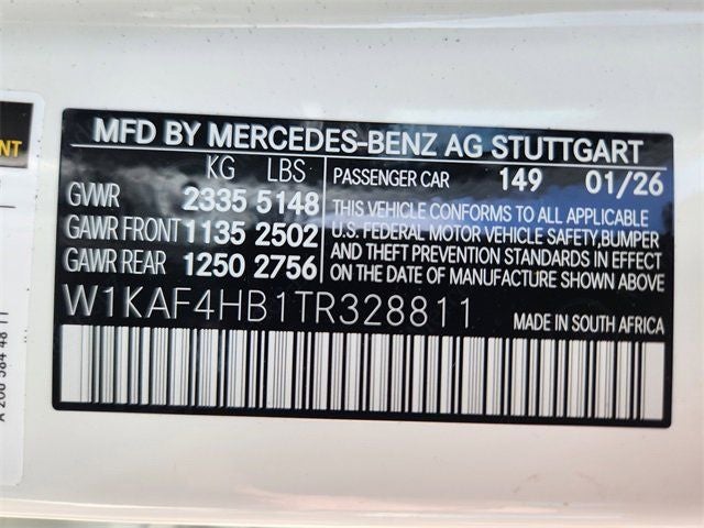 2026 Mercedes-Benz C-Class C 300 4MATIC®