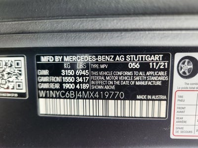 2021 Mercedes-Benz G-Class G 550 4MATIC®