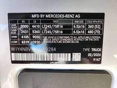 2026 Mercedes-Benz Sprinter 2500 Cargo 144 WB 4MATIC®