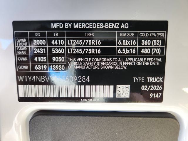 2026 Mercedes-Benz Sprinter 2500 Cargo 144 WB 4MATIC®