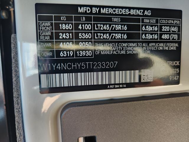2026 Mercedes-Benz Sprinter 2500 Cargo 170 WB High Roof