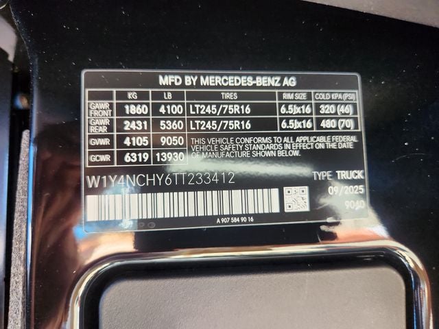 2026 Mercedes-Benz Sprinter 2500 Cargo 170 WB High Roof