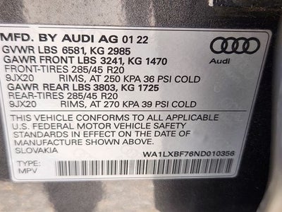 2022 Audi Q7 55 Premium Plus quattro