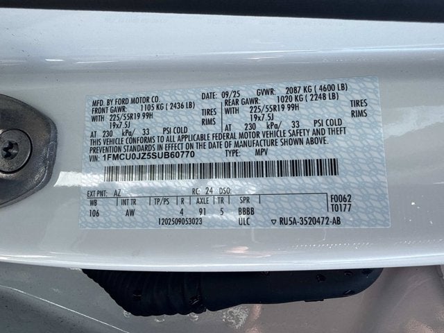 2025 Ford Escape Platinum
