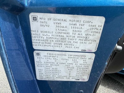 1993 Chevrolet Corvette Base