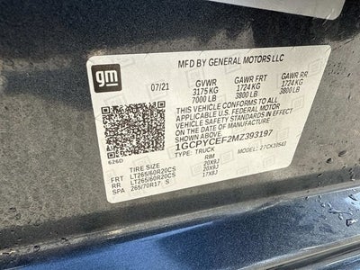 2021 Chevrolet Silverado 1500 Custom Trail Boss