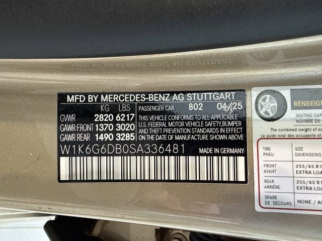 2025 Mercedes-Benz S-Class S 500