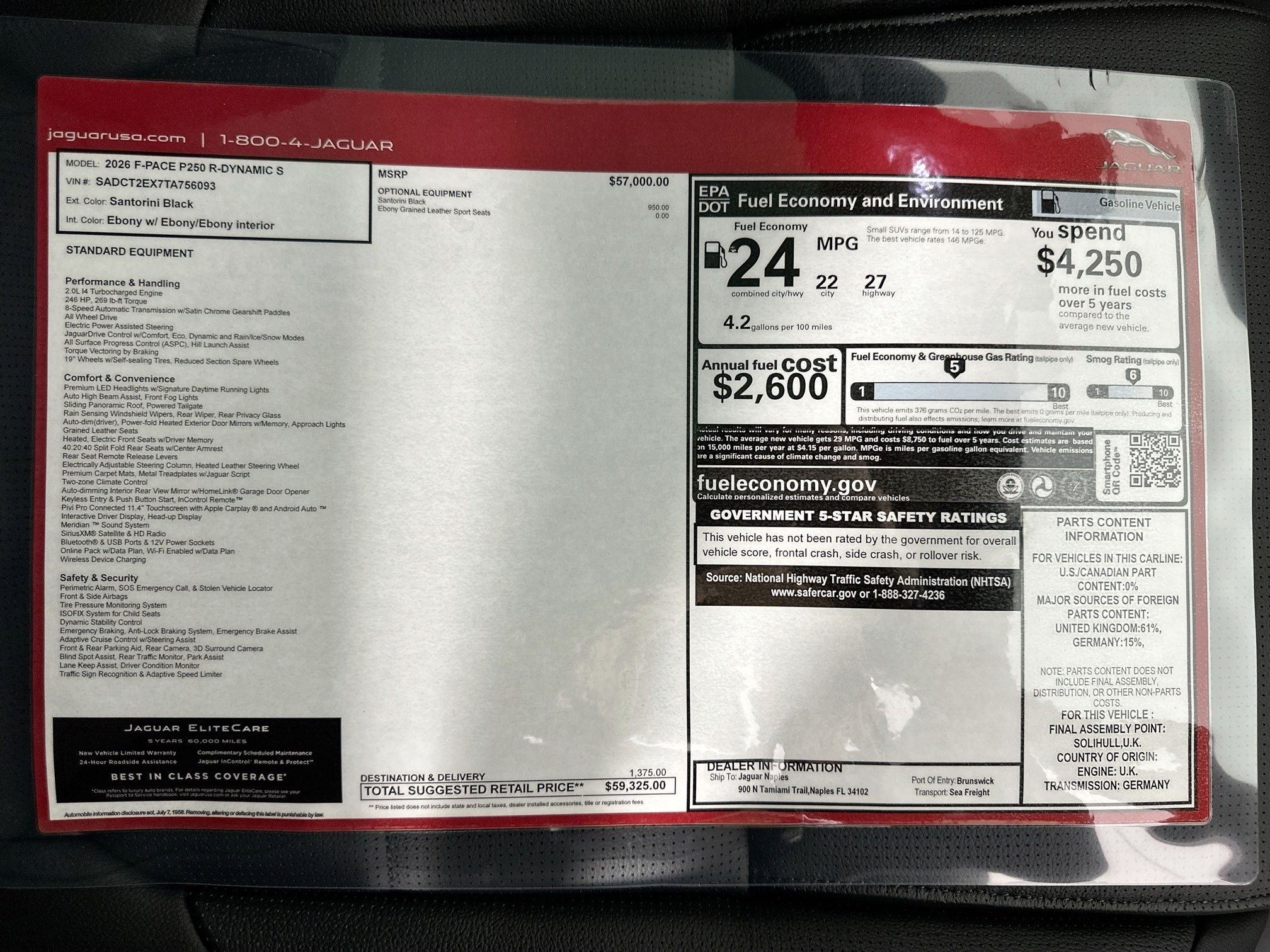 2026 Jaguar F-PACE P250 R-Dynamic S