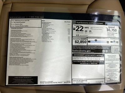 2026 Land Rover Range Rover Sport SE