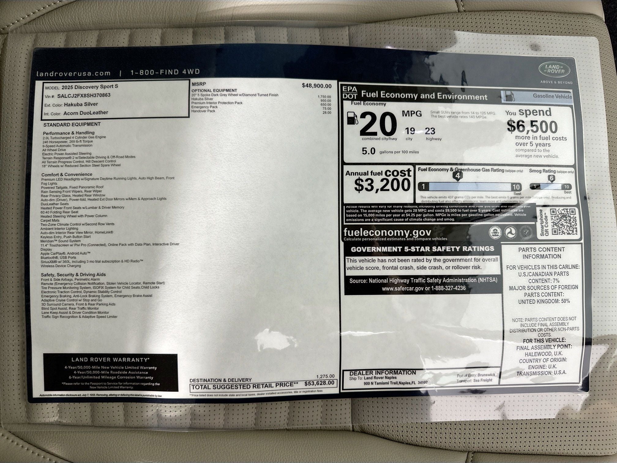 2025 Land Rover Discovery Sport S