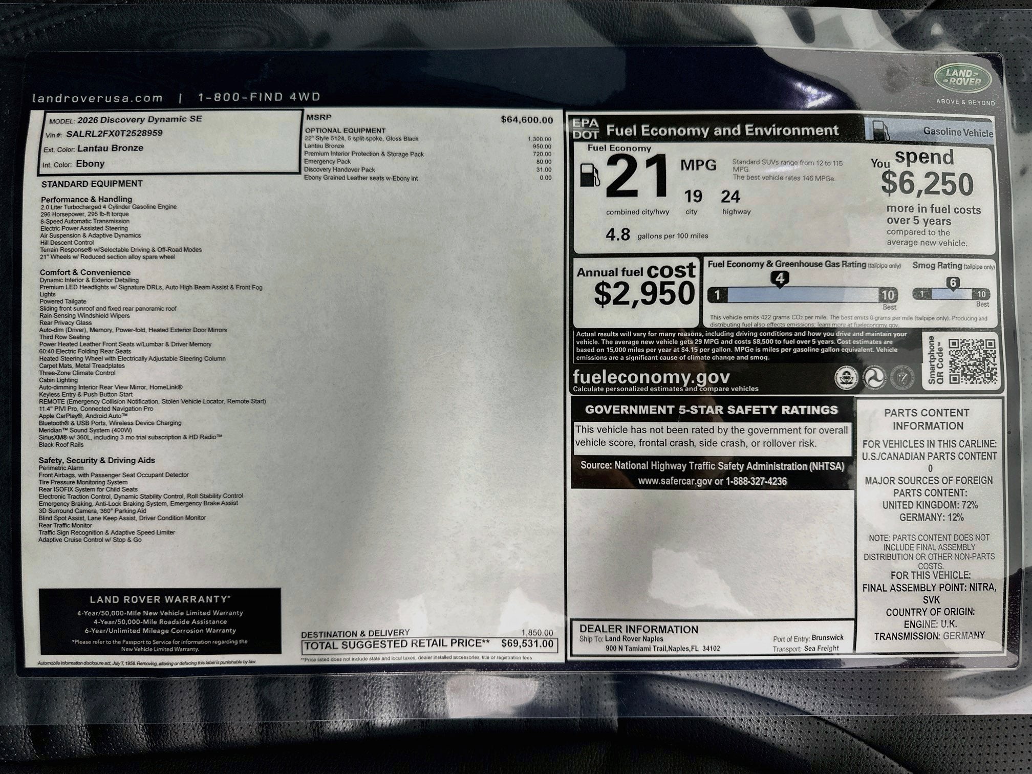2026 Land Rover Discovery Dynamic SE