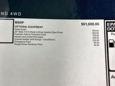 2026 Land Rover Range Rover Velar S