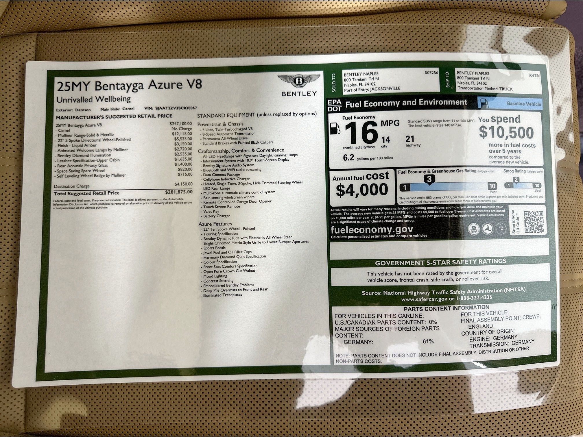 2025 Bentley Bentayga Azure