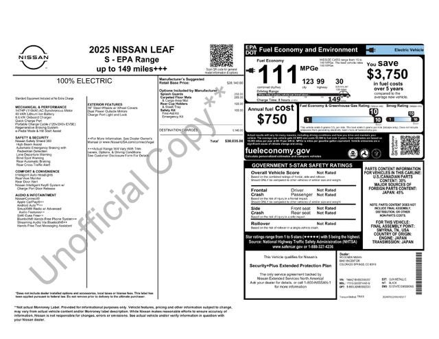 2025 Nissan Leaf S