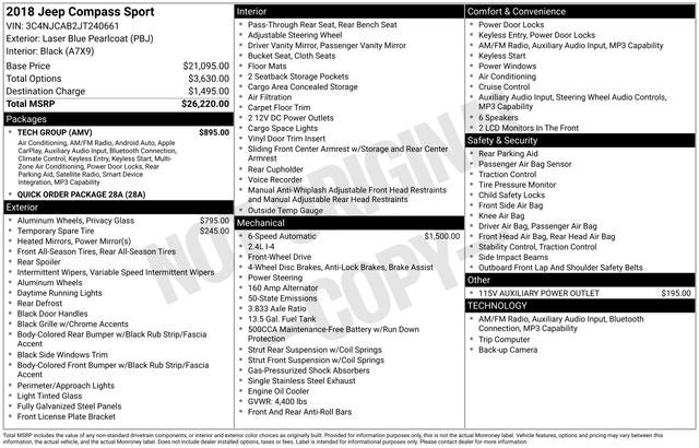 2018 Jeep Compass Sport