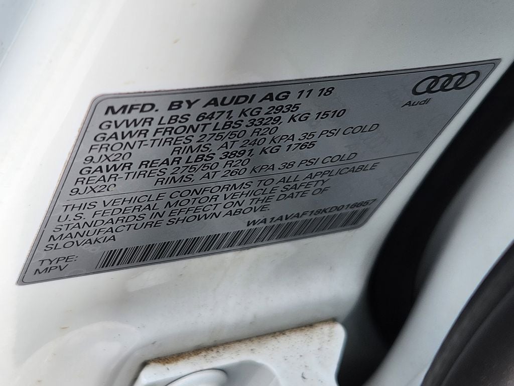 2019 Audi Q8 Premium