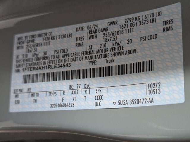 2024 Ford Ranger LARIAT 4WD SuperCrew 5' Box