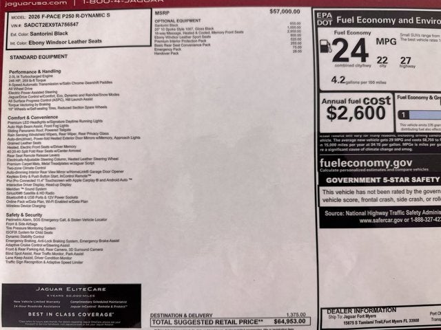 2026 Jaguar F-PACE R-Dynamic S